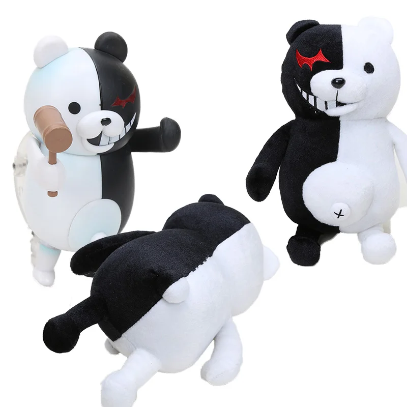 DanganRonpa плюшевые аниме игрушки Dangan Ronpa monokuma моно милый черный и белый медведь школа главный плюшевые куклы