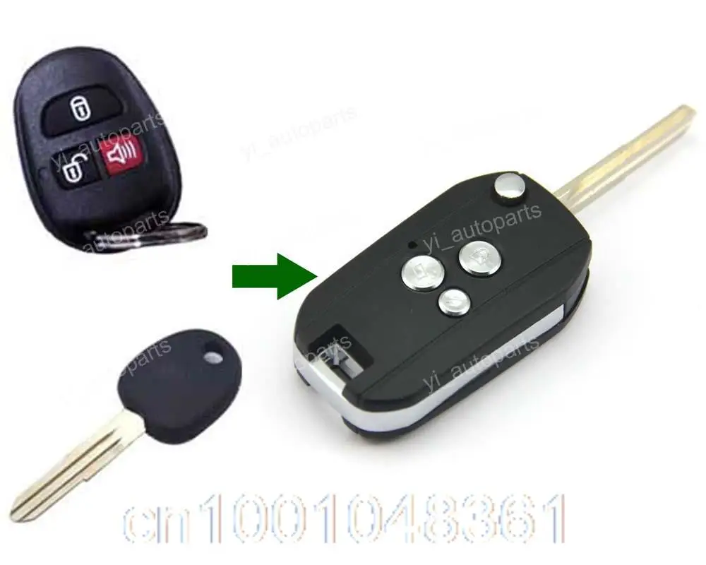 3 Buttons Remote Flip Folding Key Shell Case Fob Keyless Fit For Hyundai Rohens Coupe Tiburon XG | Автомобили и мотоциклы