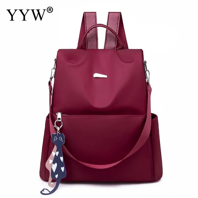burgundy Корейский женский рюкзак, хорошее качество, Молодежный, Оксфорд, рюкзаки для девочек-подростков, женская школьная сумка через плечо, рюкзак, Mochila, черный - Цвет: burgundy