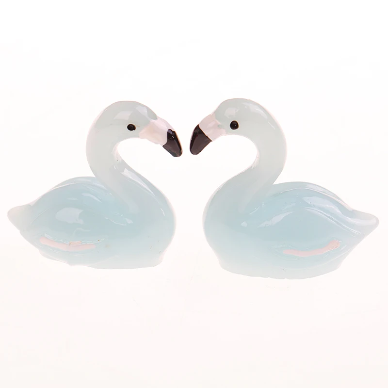 2 шт. милые совы животные смолы миниатюрные фигурки для изготовления бонсай