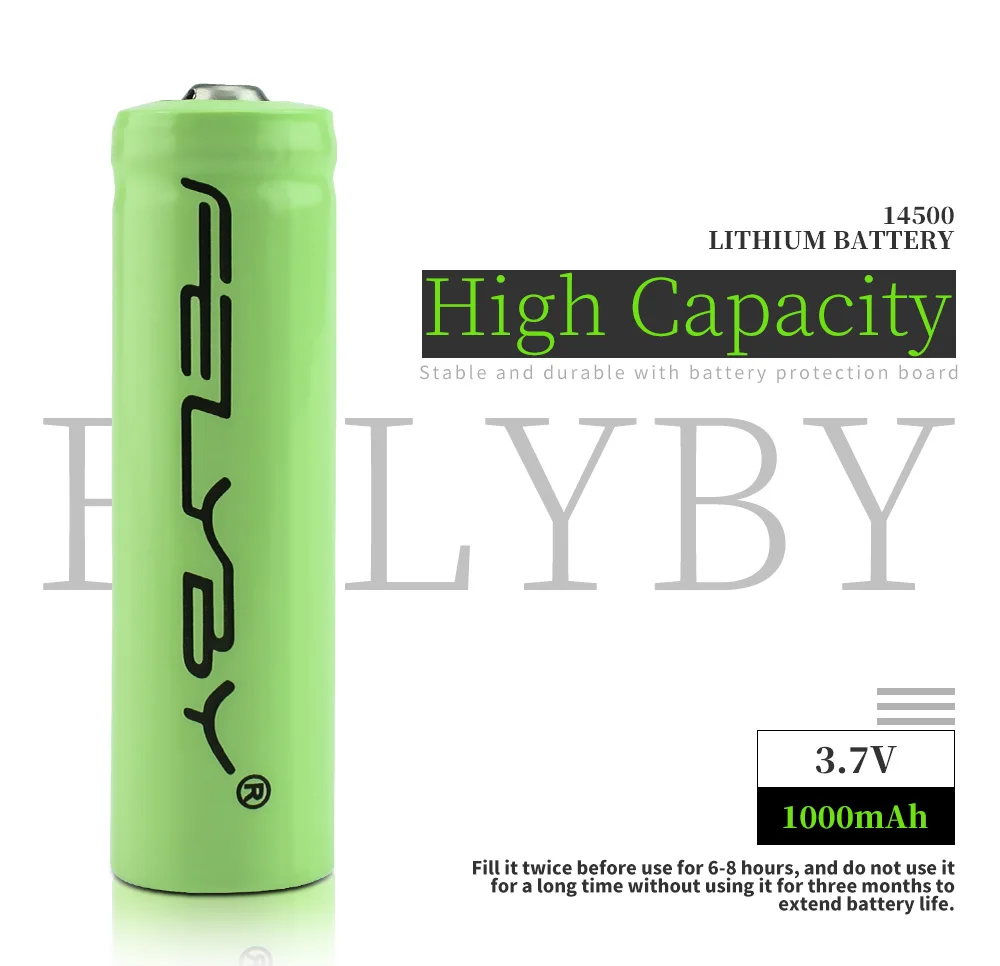 FELYBY 1 5 шт 3 7 V 1000mAh 14500 AA литий ионная аккумуляторная батарея с кнопками для камеры