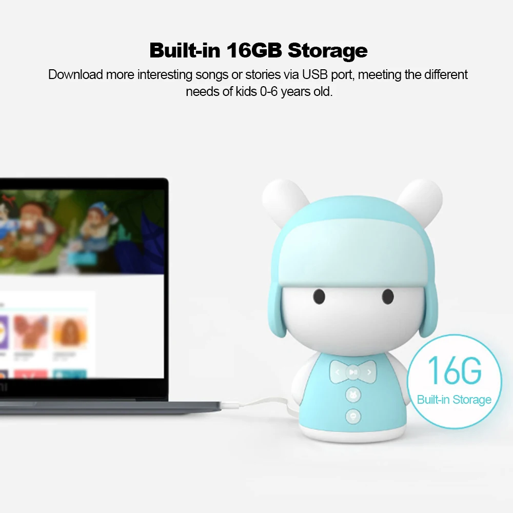 Xiaomi Mitu история о роботах Teller Робот Мини Bluetooth динамик детский помощник для сна обучающая игрушка 16 Гб для хранения для детей версия CN