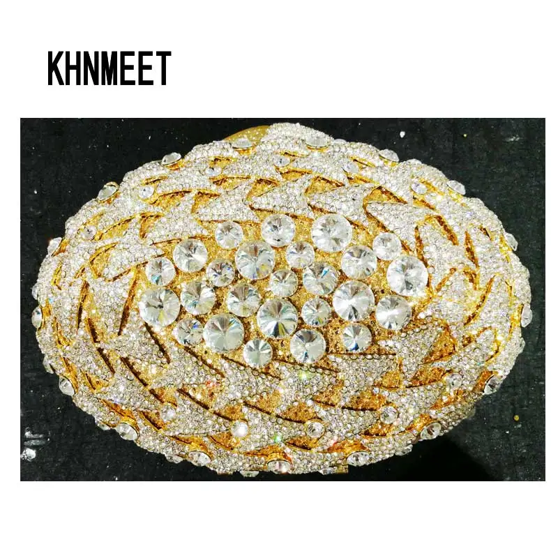 Новейшая модель Овальные клатч вечерняя сумочка Роскошные вечерние сумки стразы