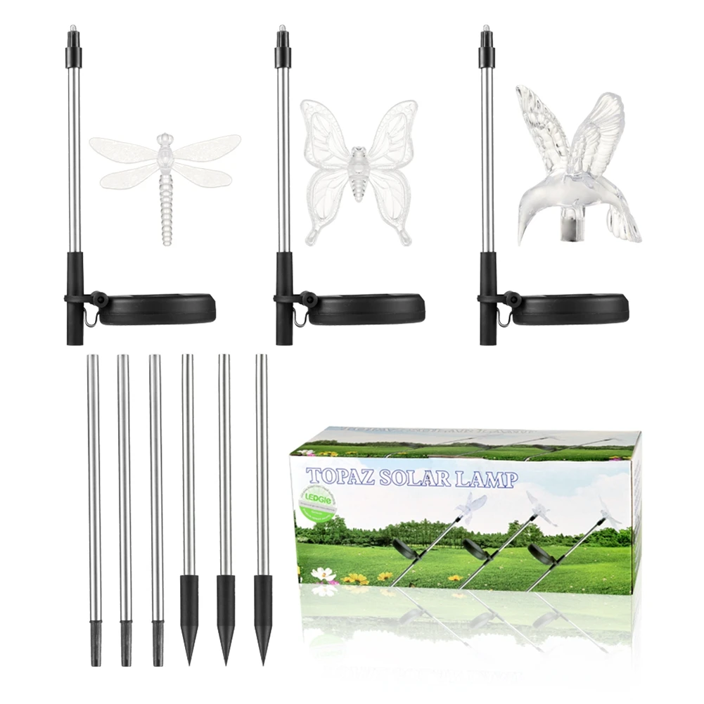 Светодиодный светильник GLE 3 шт. IP44 водонепроницаемый светодиодный на солнечной