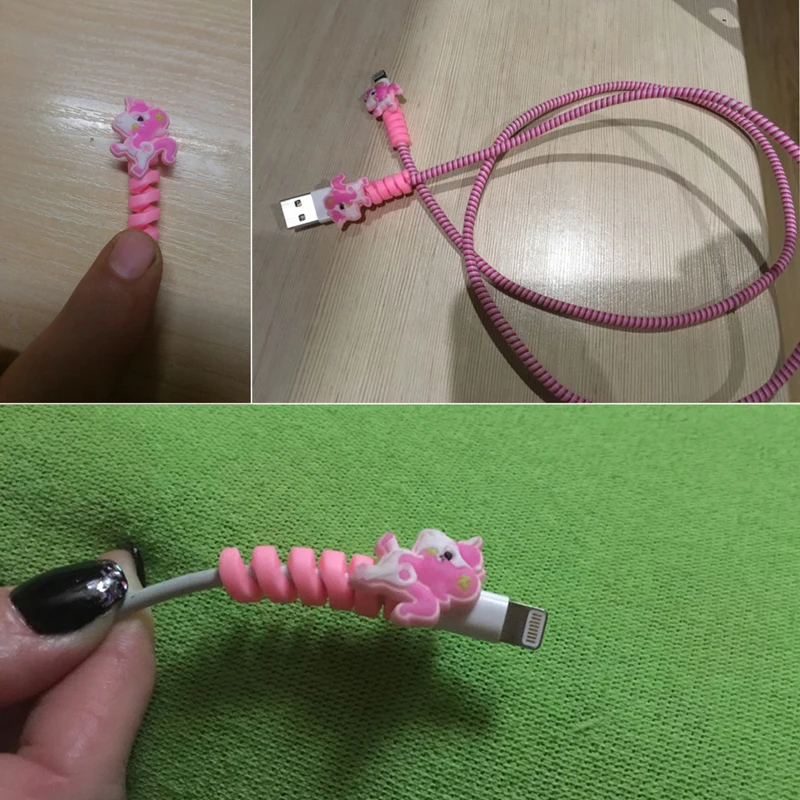 (Pack of 12) USB Cable Protector Animal Unicorn Wire Saver for iPhone Samsung etc Android Phone Charger Earphone Cords | Электроника