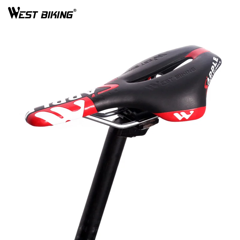 WEST BIKING велосипедное седло, нескользящее велосипедное седло, подушка для сиденья, MTB, полое, горное, красное, велосипедное, велосипедное седло