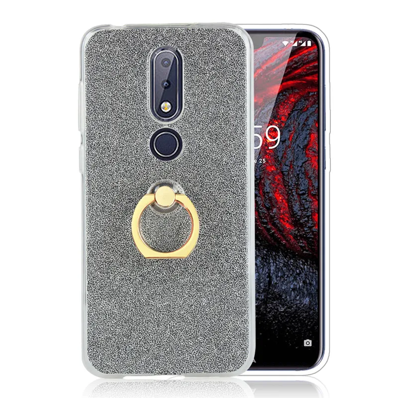 Для Nokia 6 1 Plus чехол для телефона X6 2018 TPU силиконовый мягкий кольцевой кронштейн