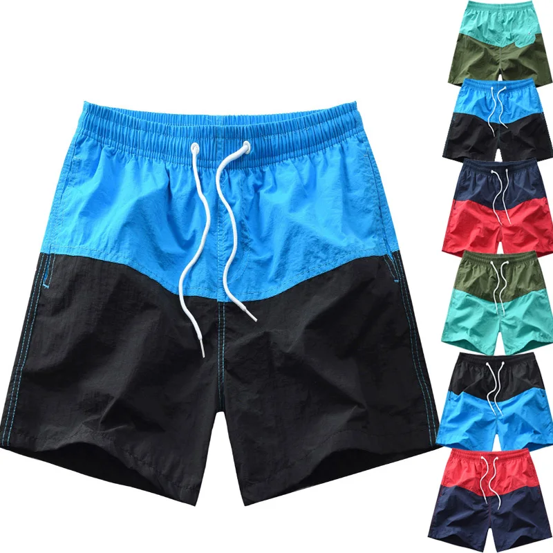 Шорты мужские спортивные с прострочкой дышащие быстросохнущие модные пляжные