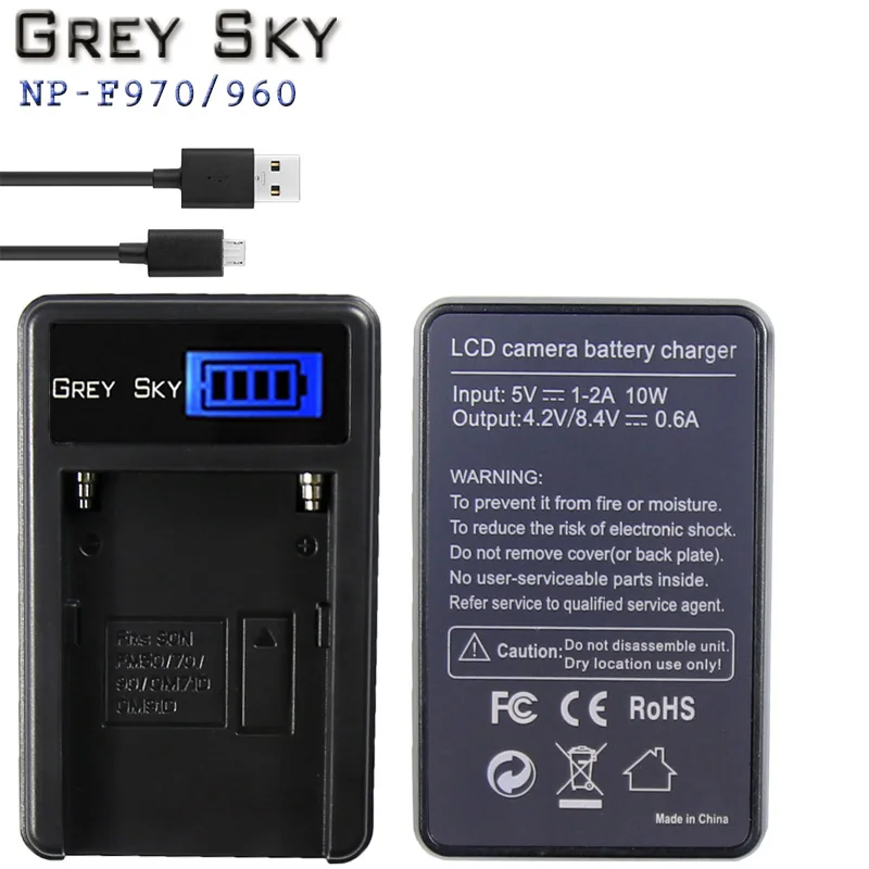 Высокая емкость 7,2 v 6000mAh NP-F970 NP-F960 NP F970 NP F960 батарея для цифровой камеры+ USB зарядное устройство для sony NP-F960 NP-F970 батарея