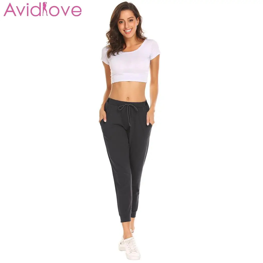 Женские пижамные штаны Avidlove хлопковые однотонные домашние брюки большого