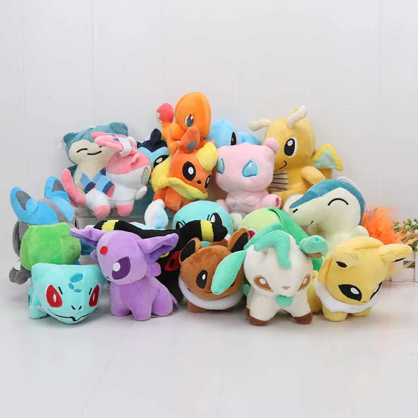 20 шт./компл. Аниме кукла животных 20 различных стиль Eevee Cyndaquil Сквиртл Charmander Плюшевые характер мягкая игрушка подарок для ребенка