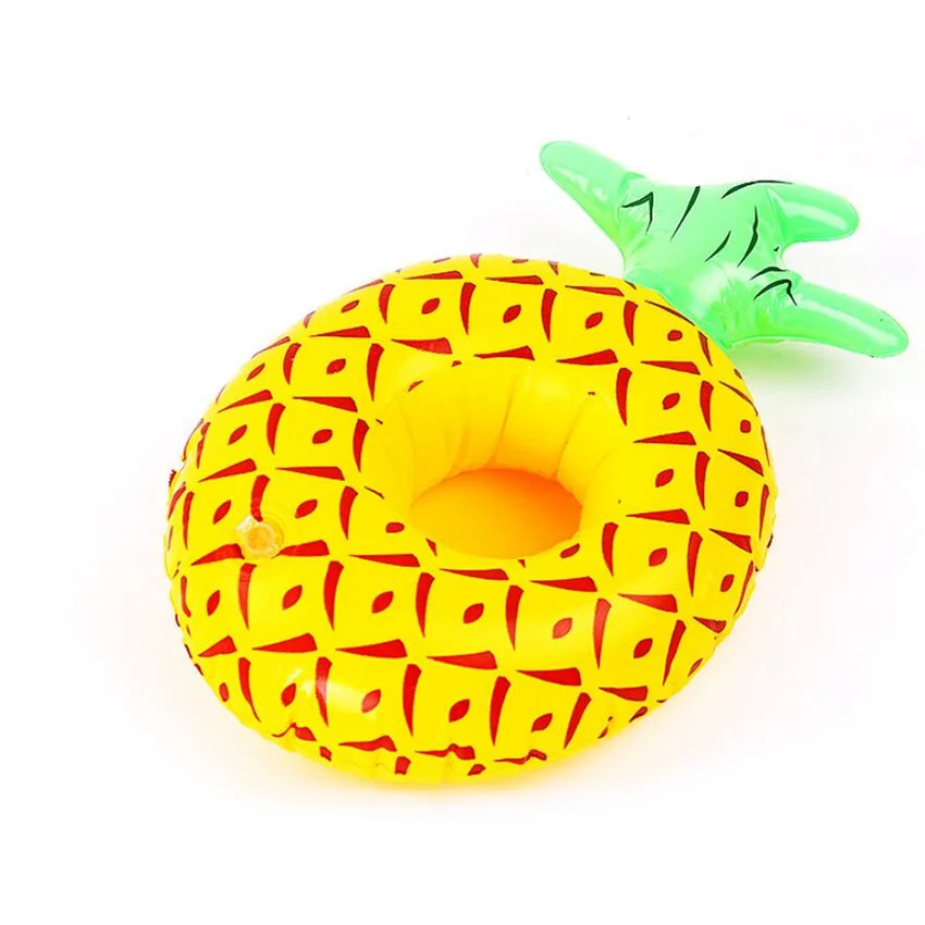 pineapple Гавайские Луау вечерние Фламинго/ананас/кокос пластиковые чашки для питья надувной бассейн поплавок держатель чашки летние пляжные вечерние принадлежности - Цвет: pineapple