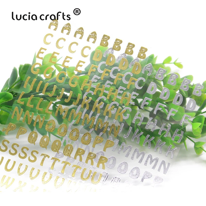 Lucia Crafts 3 sheets/lot 21.5*10cm Digital Letter Numbers Decor Sticker for Scrapbooking DIY I0402 | Дом и сад