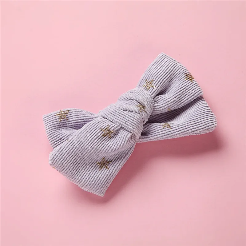 Hair clips 3 1 шт., повязки на голову из вельвета с бантом или заколки для волос, тканевый бант для девочек, заколки для волос с милым принтом, аксессуары для волос - Цвет: Hair clips 3