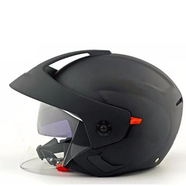 Двойной объектив с открытым лицом мотоциклетный шлем Ретро Capacete da Motocicleta Cascos Мото шлем каск руля Винтаж Чоппер реактивный шлем
