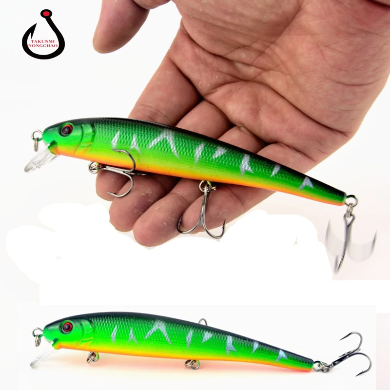 Жесткая Рыболовная Приманка Minnow 1 шт./лот 14 см 23 7 г с 3 рыболовными крюками