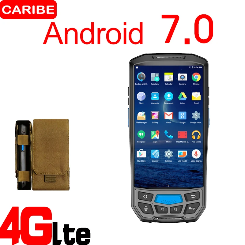 CARIBE КПК сканер штрих кода для andorid Pos терминал с NFC считыватель сенсорный экран