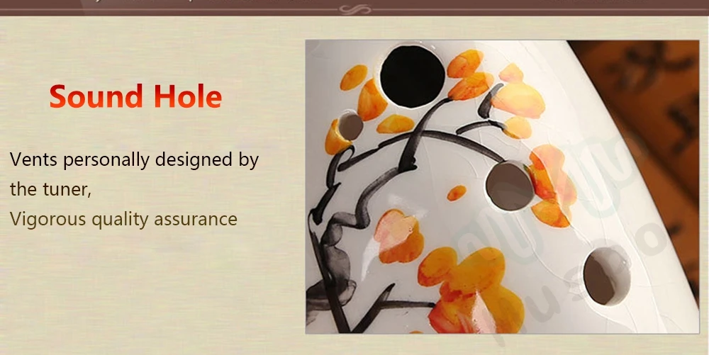 Керамическая Флейта 12 отверстий окарина времени AC желтая слива высокое качество