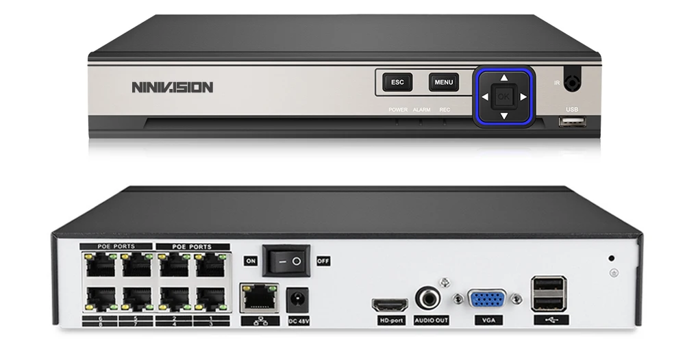 NINIVISION H.265 8CH 5MP POE Система NVR с 8 шт. 4MP Onvif POE IP камеры видеонаблюдения Камера с HD CCTV комплект камеры наблюдения