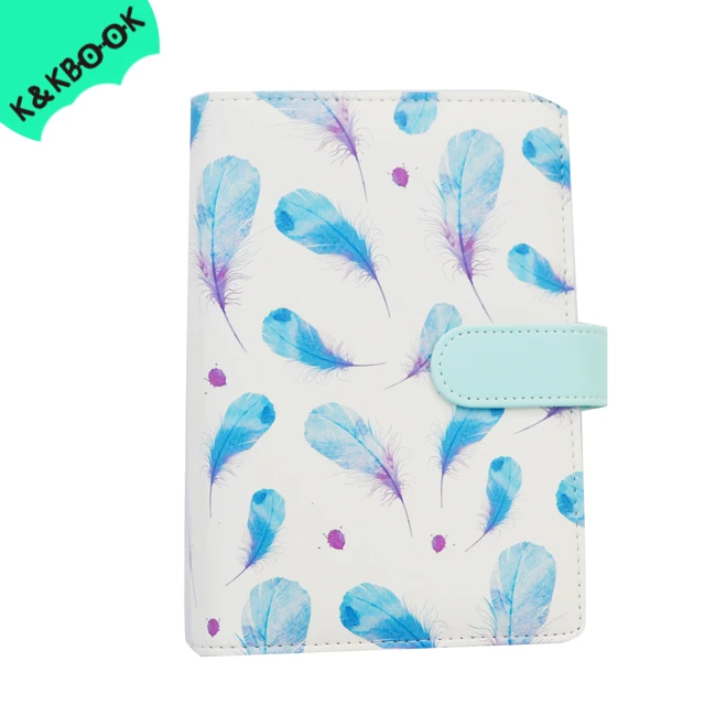 Feather K& KBook KK003 Kawaii записная книжка и журнал кожаная записная книжка-календарь Sprial notebook A6 Dot Grid to do list Planner Agenda Planner - Цвет: Feather