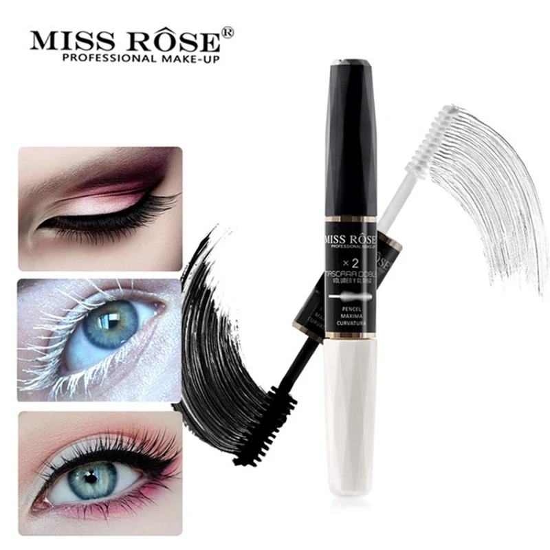 MISS ROSE Толстая завивка черно-белая тушь для ресниц с двойной головкой водостойкие