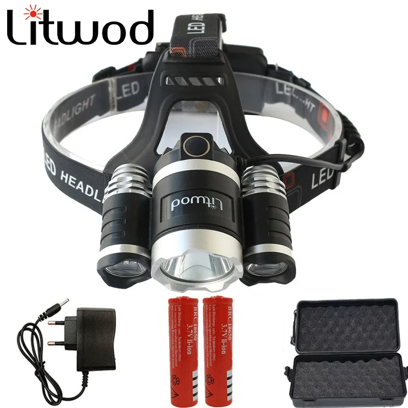Litwod Z30 12000LM светодио дный 3X XM L T6 фар Глава фонарик лампа Multi функция