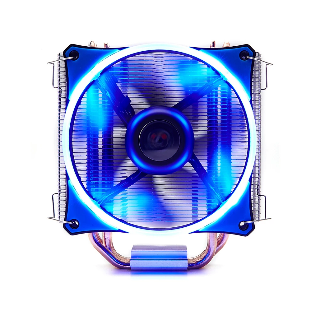 SOPLAY cpu Cooler 4pin 120 мм вентилятор кулер синий светодиодный RGB вентилятор ПК для Intel LGA 115X AMD все серии охлаждения процессора вентилятор радиатора