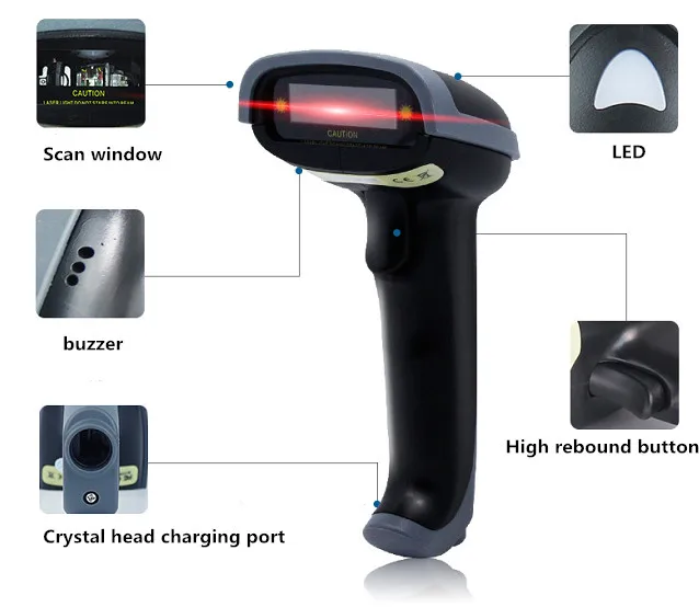 2018 Новый 1D проводной сканер штрих кодов считыватель ручной usb USB кабель для