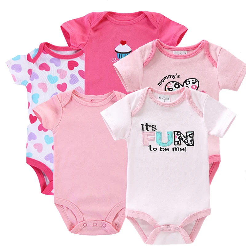 Милый детский комбинезон 5 шт./лот одежда для маленьких мальчиков и девочек