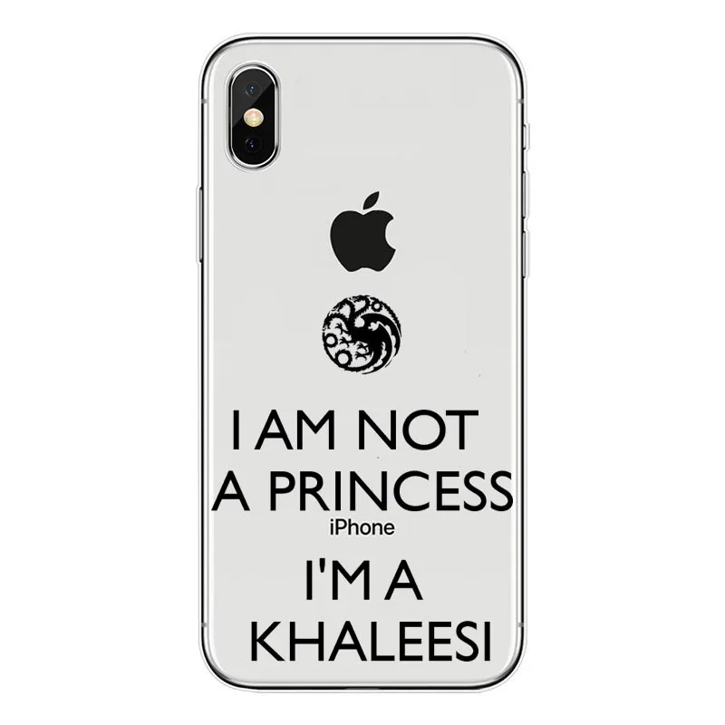Игра престолов Daenerys Dragon Jon Snow Прозрачный жесткий чехол для телефона iphone XS MAX 10 8 Plus 7