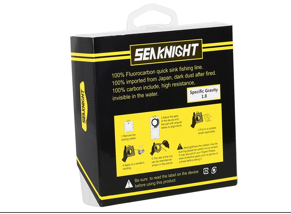 SeaKnight 50 м фторуглеродная леска 60LB 70LB 80LB 100LB углеродное волокно японский материал фторуглеродная леска