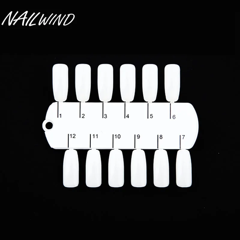 NAILWIND 1 шт. Ложные ногти советы цвет карты прозрачный белый пряжка кольцо для