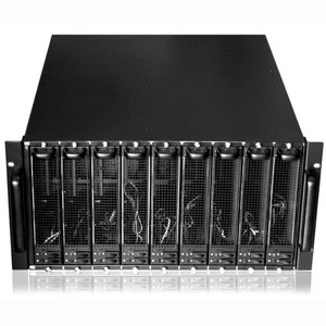 Блейд-Серверный корпус 5U имеет 9 отдельных систем miniitx и шасси 1U