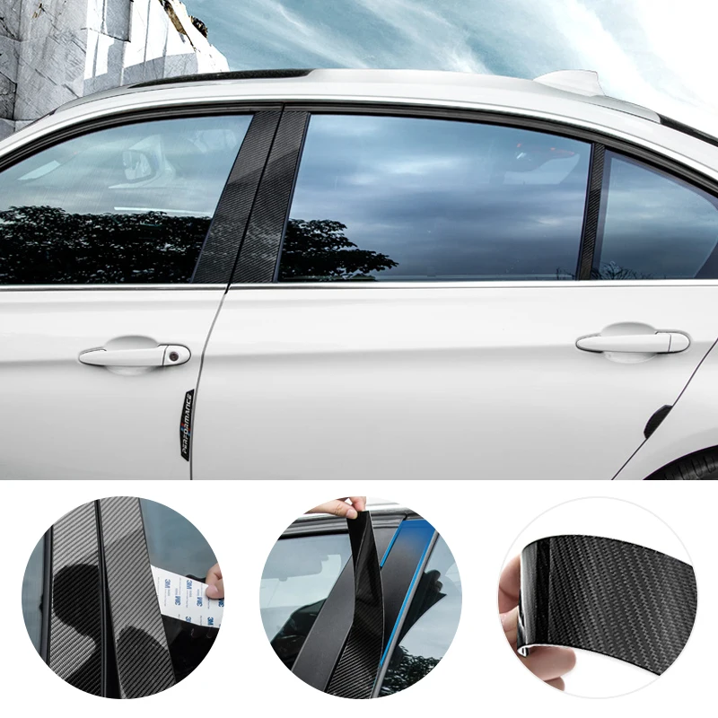 Накладка на окно из углеродного волокна для BMW 1 3 5 серии E90 E60 F30 F10 X5 X6 X1 X3 E70 E71 F15 F16 F07