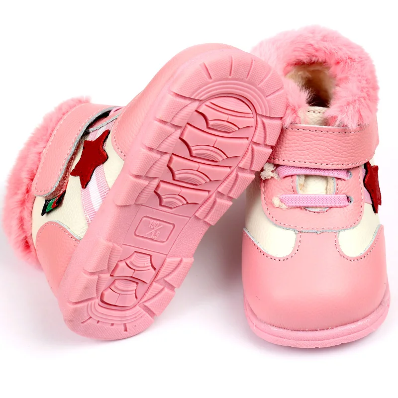 обувь для малышей ботинки девочки зима Детские сапоги девушки снегоступы кожа