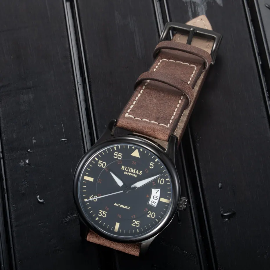 Модные японские механические часы мужские автоматические ретро