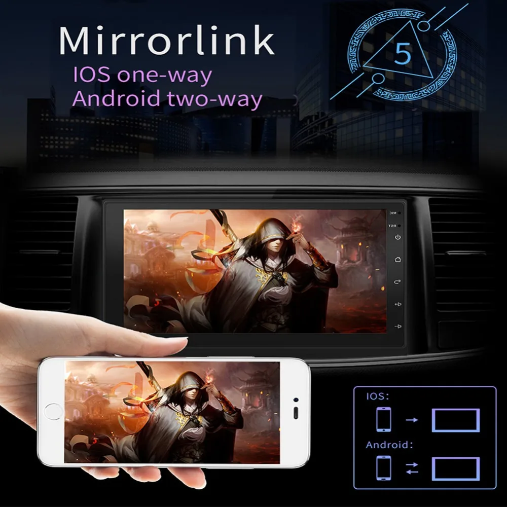 Автомобиль 2 din Авто Радио 7 дюймов HD мультимедиа Bluetooth Android 8 1 сенсорный экран MP5