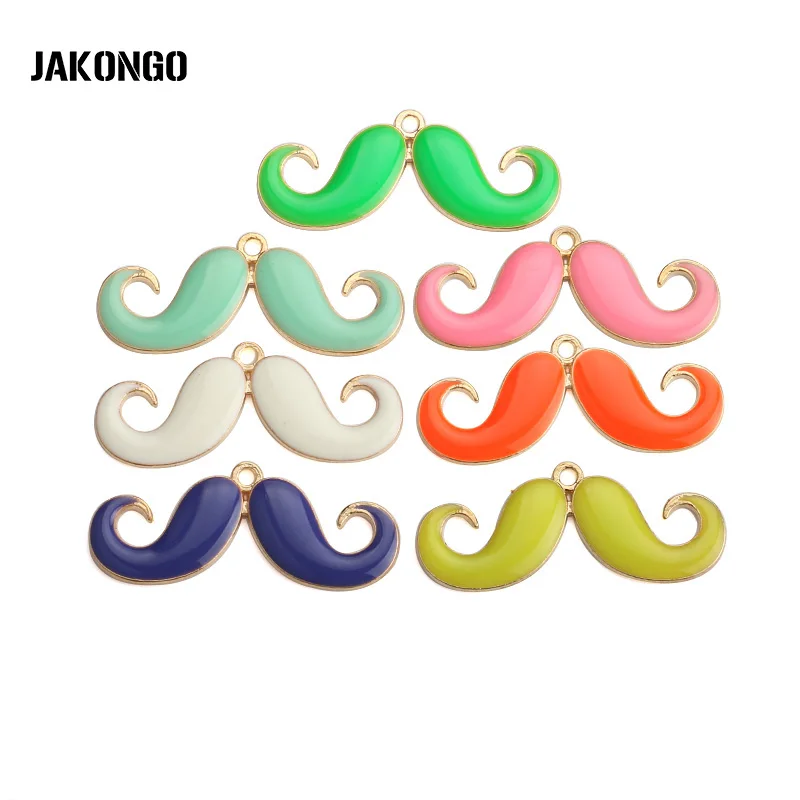 

6 pieces Colorful Mustache Charms for Jewelry Making Pendants of Jewelry Findings 45mm*18mm
