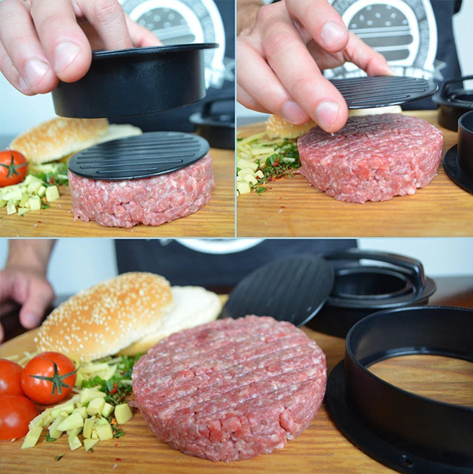 Гамбургер мясо пресс антипригарное шеф-повара котлеты круглой формы форма для гамбургера пластик гриль бургер ПРЕСС котлеты форма для гамбургера
