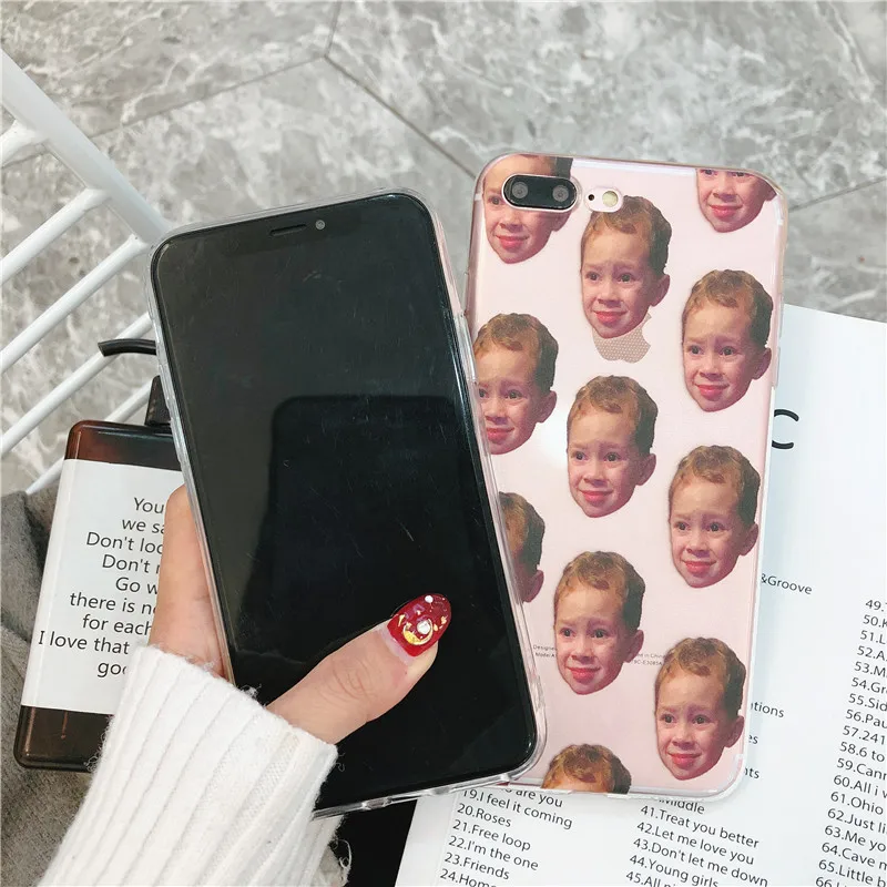 Детский блестящий чехол для Iphone 6 6plus 8 Plus X 7 чехлы телефонов мягкий plus забавный