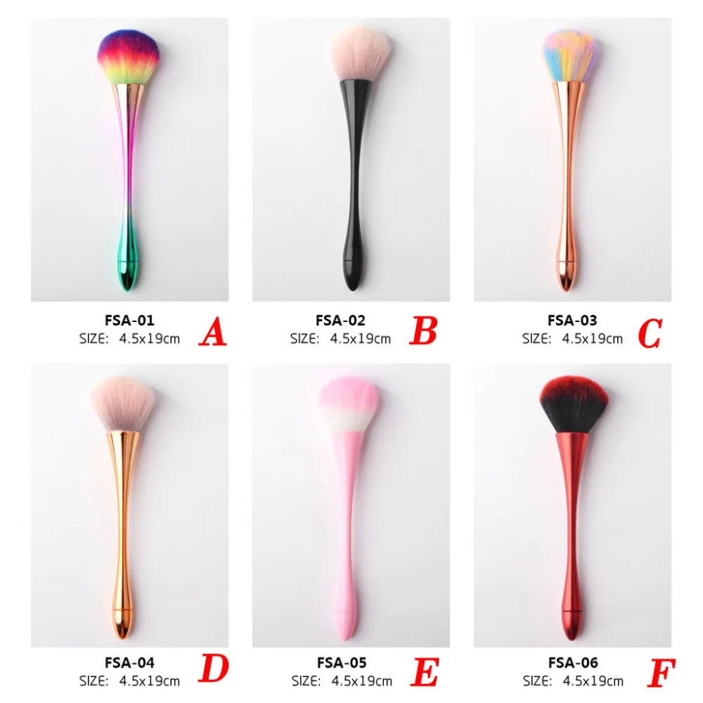 1 шт. цветная щетка для очистки ногтей с длинной ручкой Мягкая косметическая