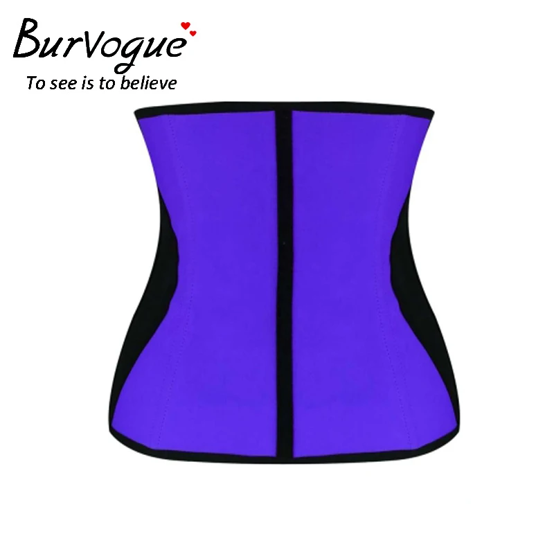 Латексный корсет для похудения Burvogue корсеты контроля талии Женский под грудь со