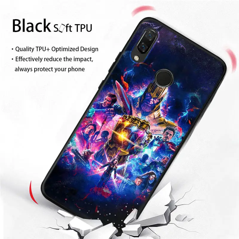 Чехол Marvel Мстители Герои милый Грут для Huawei Honor 20 Pro 10 9 9i 8 Lite 8X 8C 7A 7X V20 View 20 черный ТПУ чехол Etui