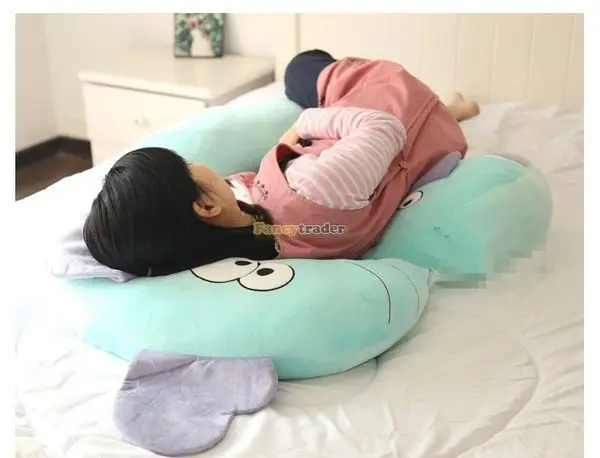 

Fancytrader New 47'' / 120cm Lovely Big Plush Stuffed Giant Multifunctional Cartoon Elephant Pillow Bed, Free Shipping FT50890