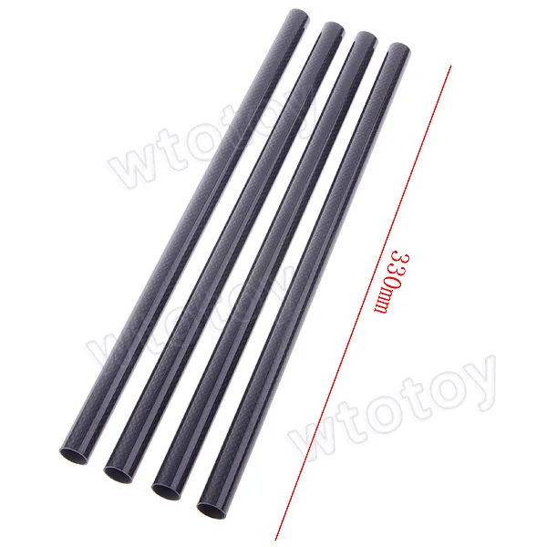 

4 Pcs/Lot Carbon Fiber Tube 3K Twill 16mm Diameter 330mm Long for RC FPV Quadcopter Multicoptor