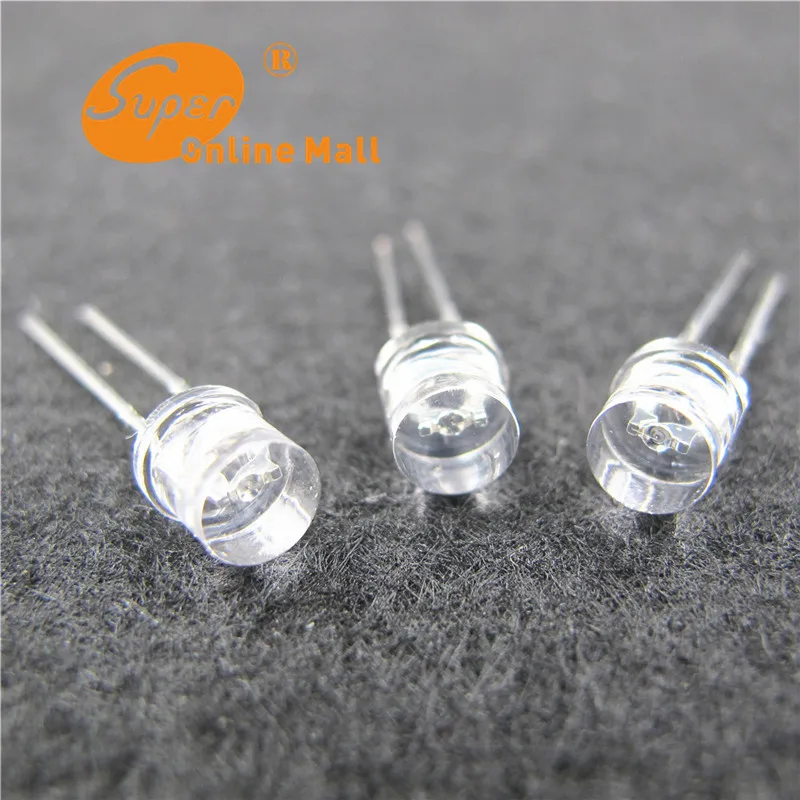 100 шт. 5 мм flat top оранжевый/желтый светодиод диод ultra bright led светодиоды