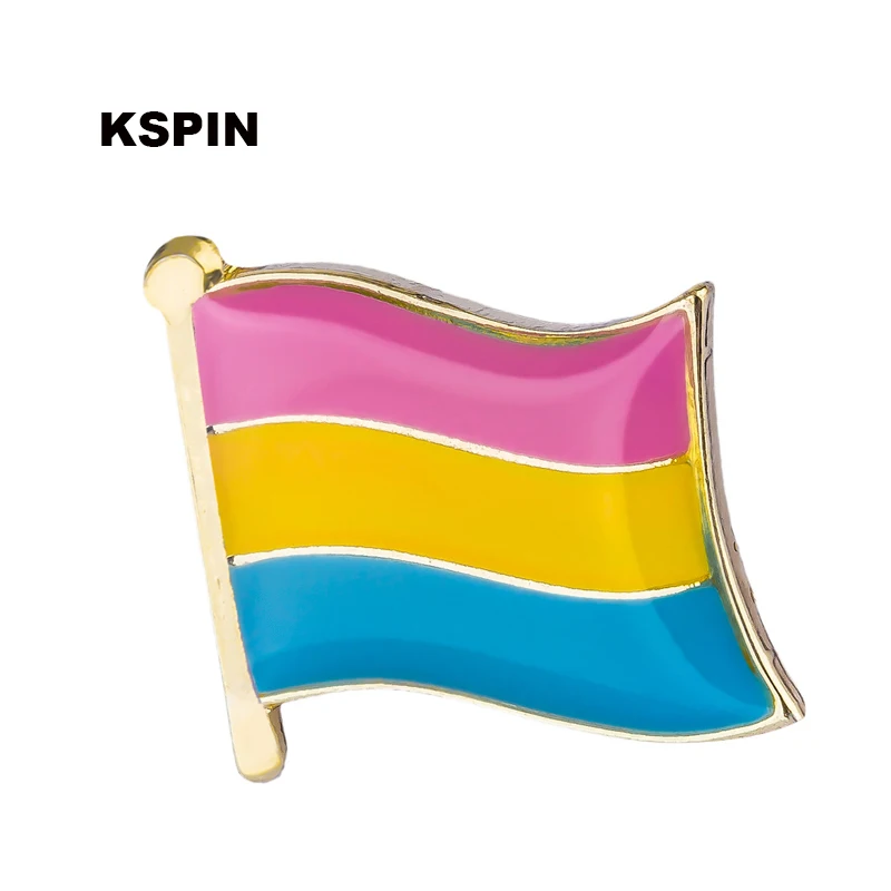 

Nonbinary Pride Flag Badge Clips Button for Clothes Metal Kawaii Pins in Brooches XY0137-1