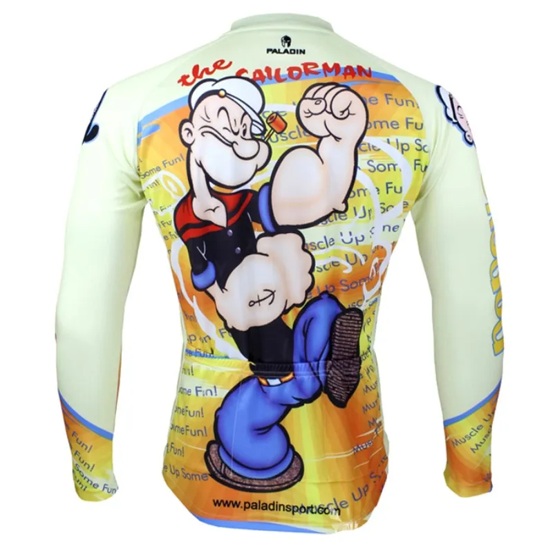 Мужские майки для велоспорта Popeye осенняя одежда спортивный велосипед Джерси