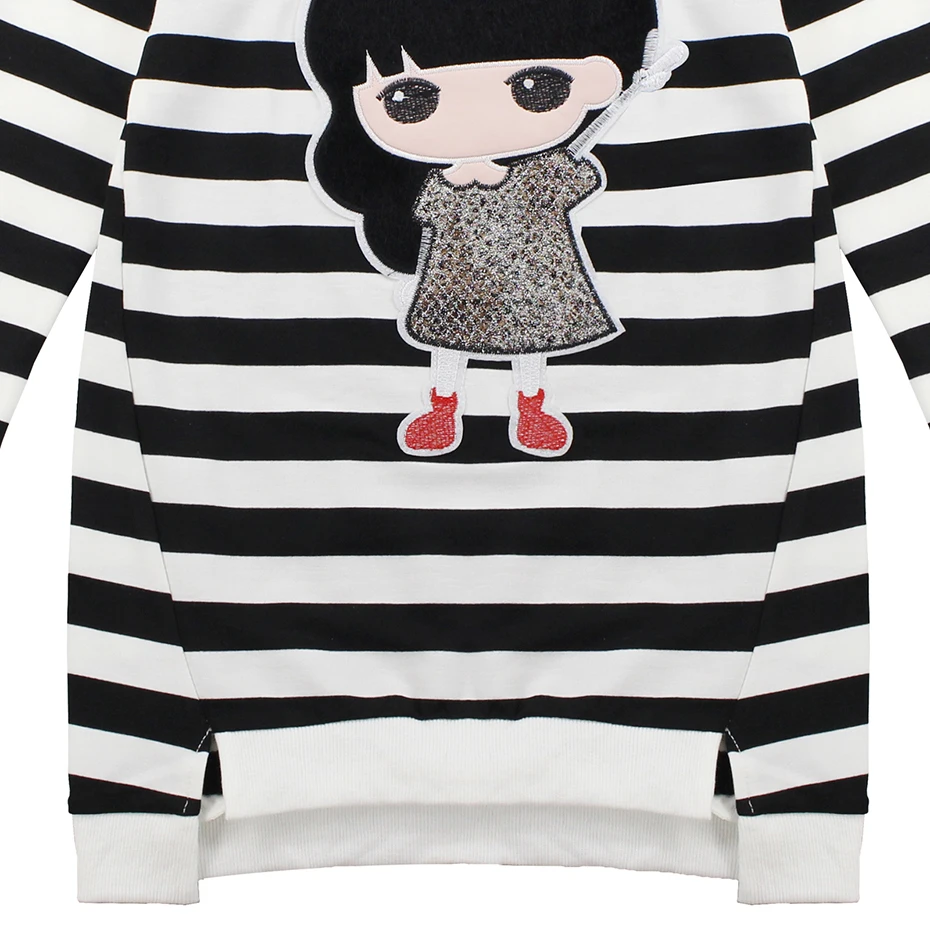 Dress For Big Girls Autumn Long Sleeve Girl Dresses Striped Print Children's Winter Kids Teen Clothes 4 6 12 Y | Детская одежда и