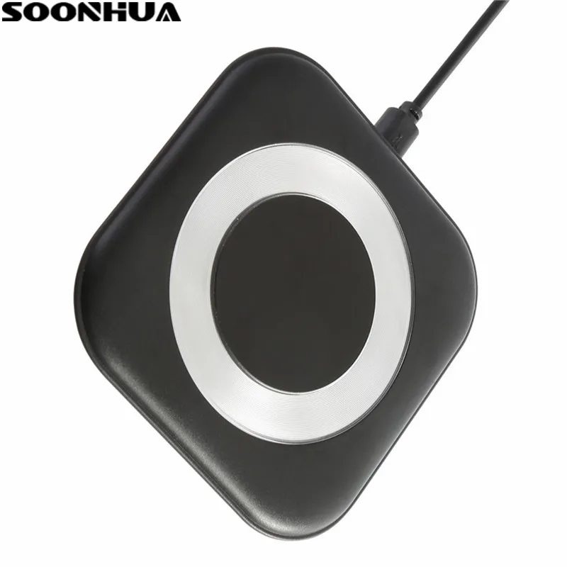 Беспроводное зарядное устройство SOONHUA 10 Вт Max Qi для iPhone 8/X Быстрое беспроводное USB
